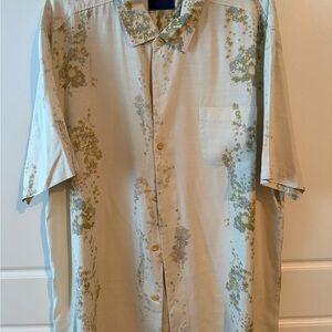 Tommy Bahama Beige and Olive Casual Shirt